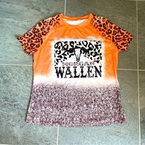 Morgan Wallen ShirtLeopard Steer Skull Graphic Tee Country Music Shirt